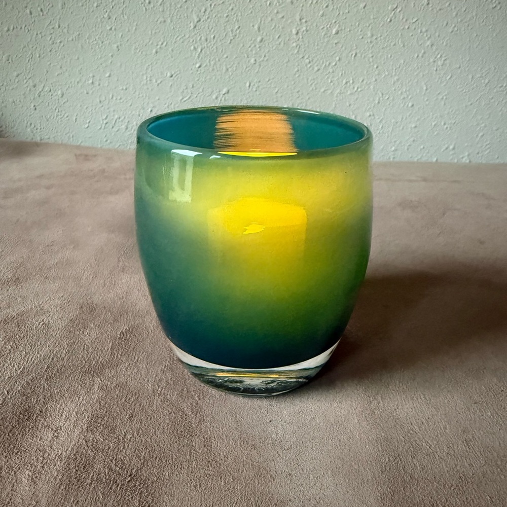 Glassybaby Teal Candle Holder - Picture 7 of 9